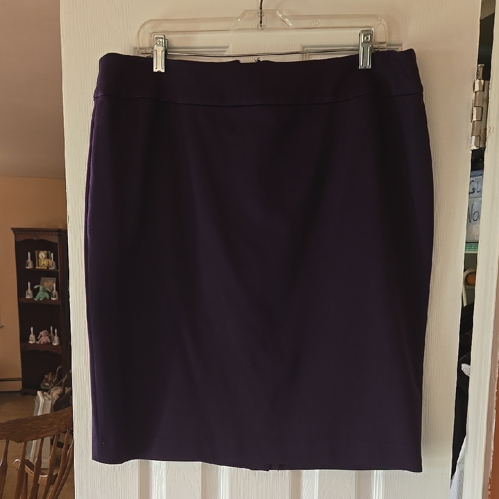 Evan Picone Purple Knee-Length Pencil Skirt
